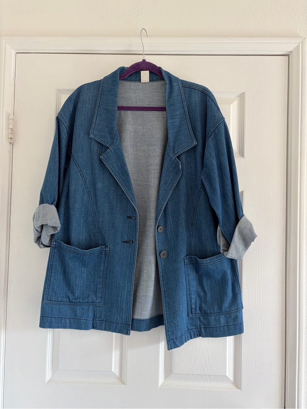 North Of West Oversize Denim Blazer XS